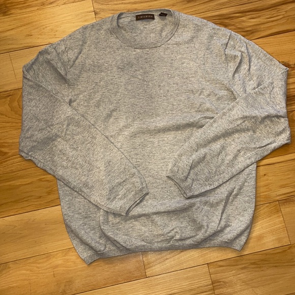 Like New J Hilburn cotton/cashmere crew sweater Heather Gray - Size XL
